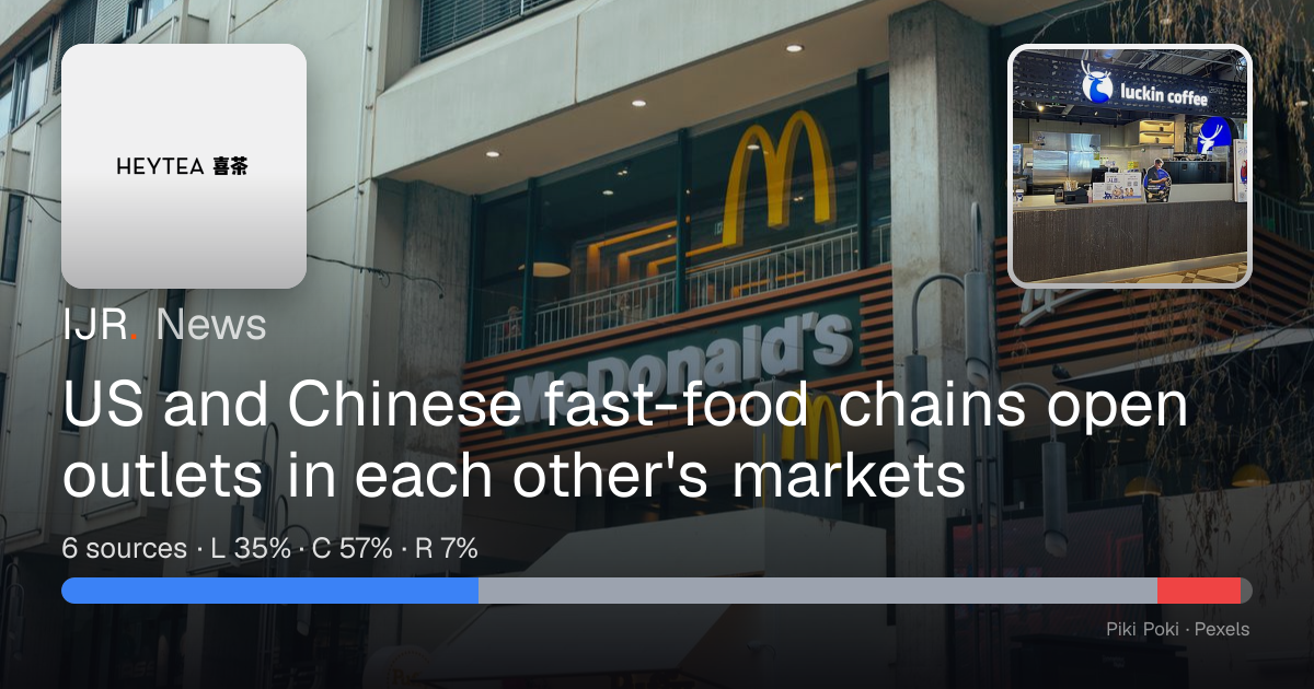US and Chinese fast-food chains open outlets in each other's markets ...