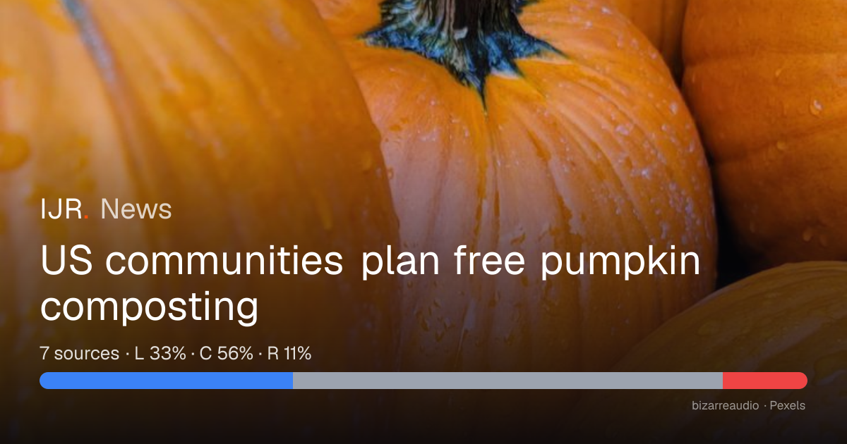 US communities plan free pumpkin composting