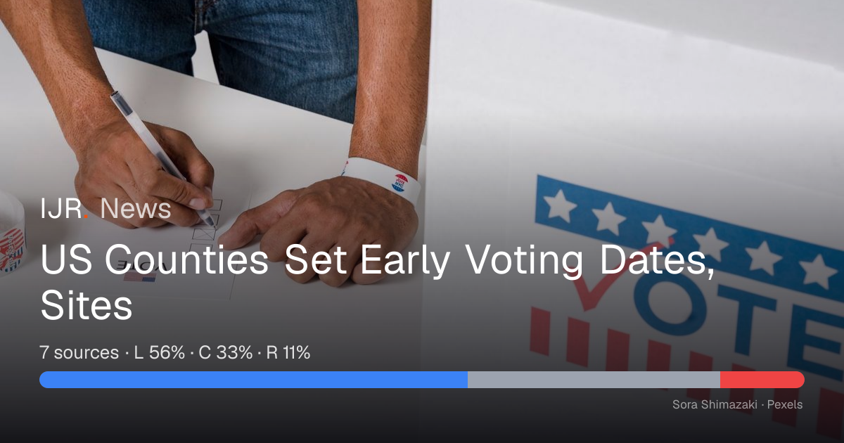 US Counties Set Early Voting Dates, Sites — IJR News