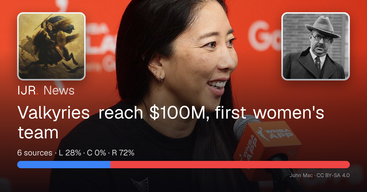 Valkyries reach $100M, first women's team — IJR News