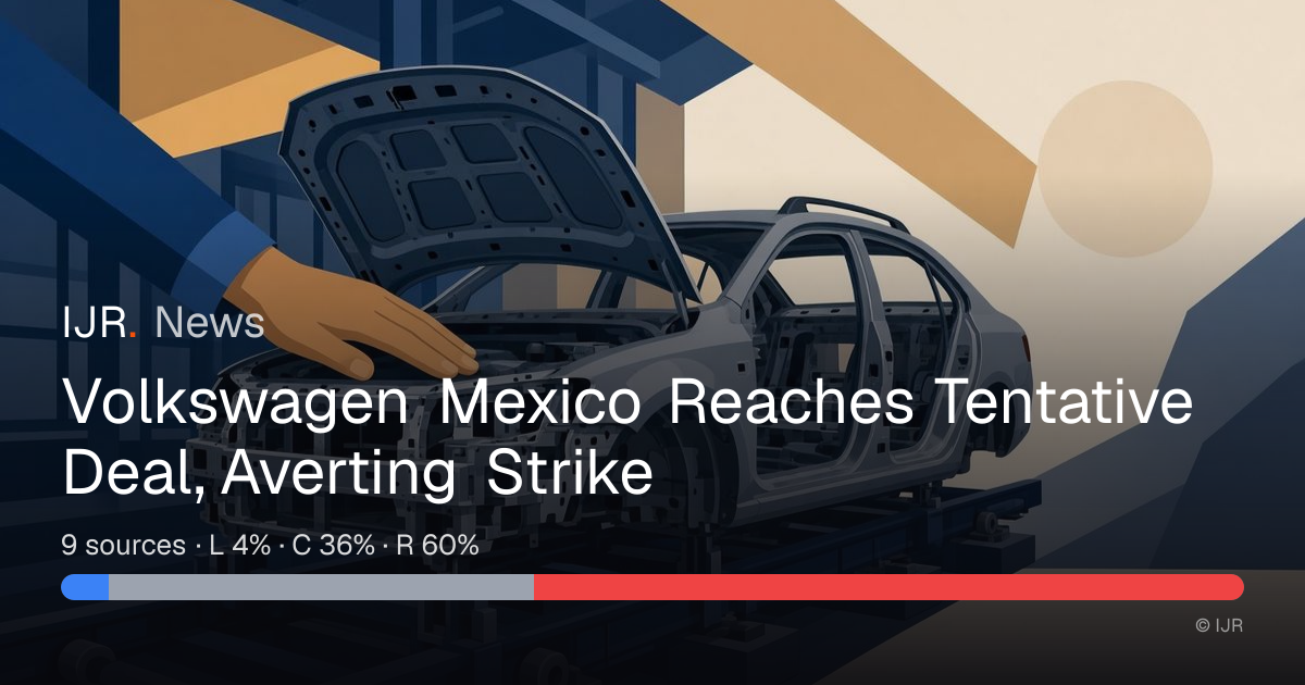 Volkswagen Mexico Reaches Tentative Deal, Averting Strike — IJR News