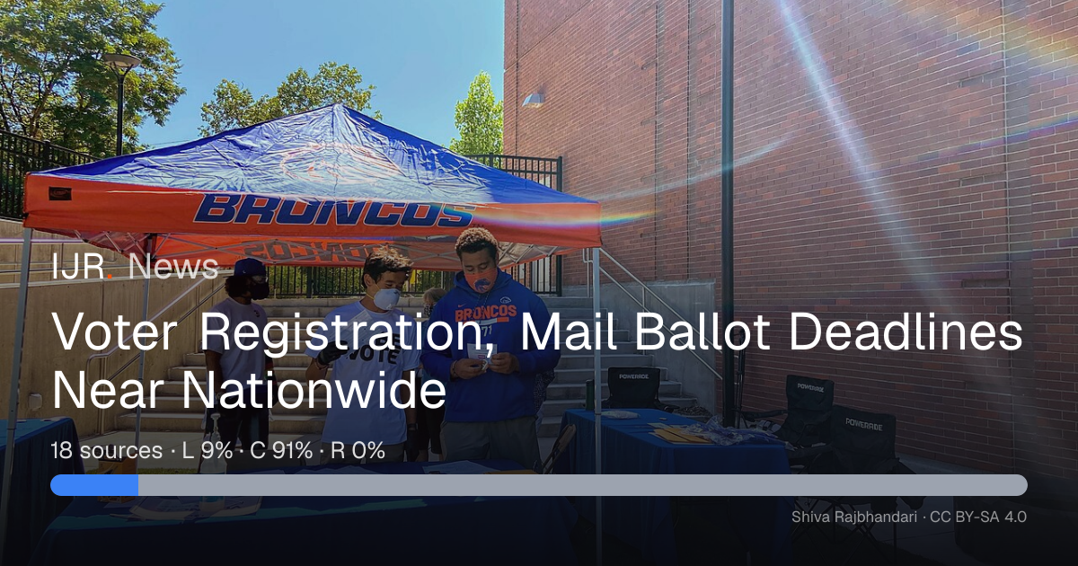 Voter Registration, Mail Ballot Deadlines Near Nationwide — IJR News