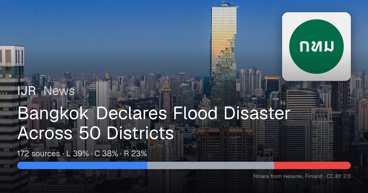 Bangkok Declares Flood Disaster Across 50 Districts — IJR News