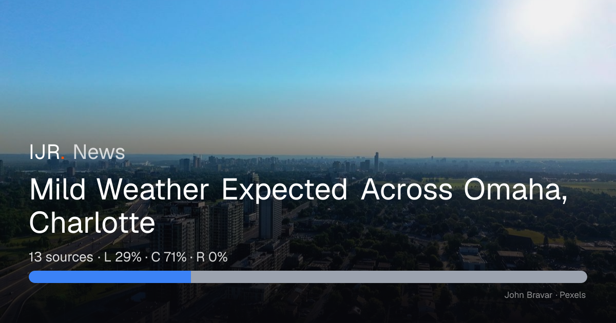Mild Weather Expected Across Omaha, Charlotte — IJR News