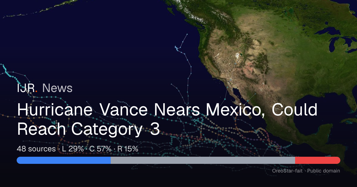 Hurricane Vance Nears Mexico, Could Reach Category 3 — IJR News