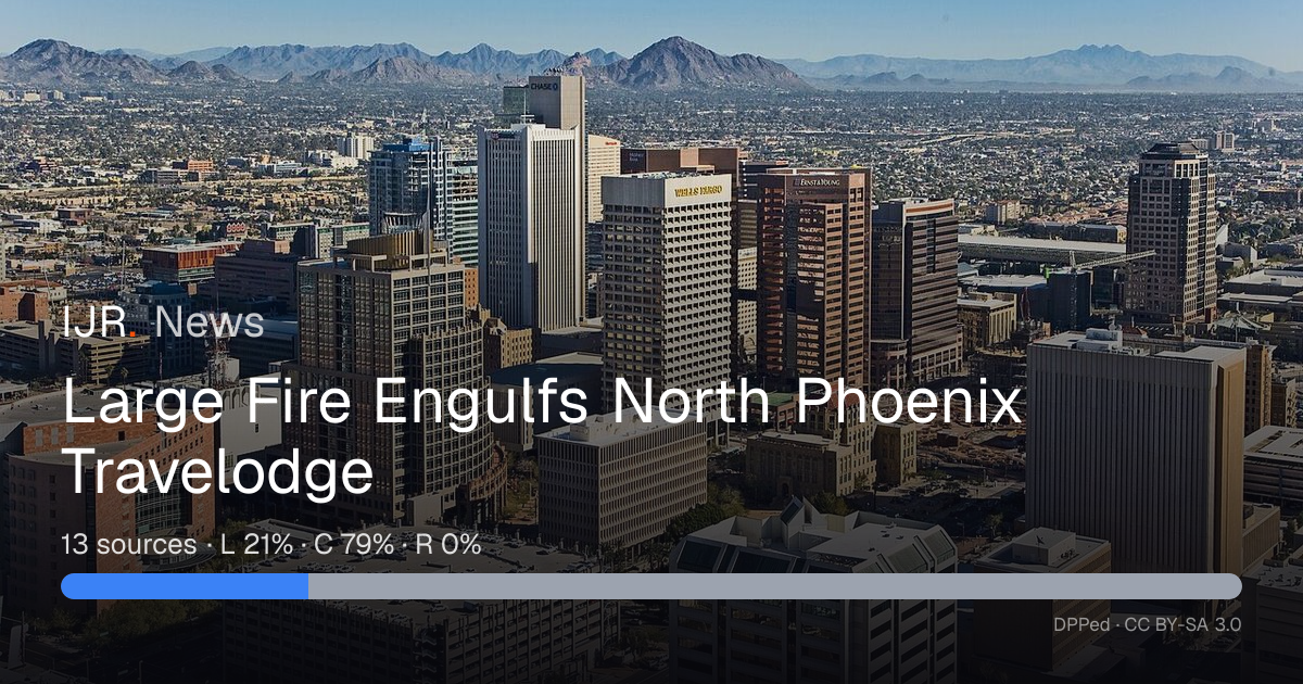Large Fire Engulfs North Phoenix Travelodge