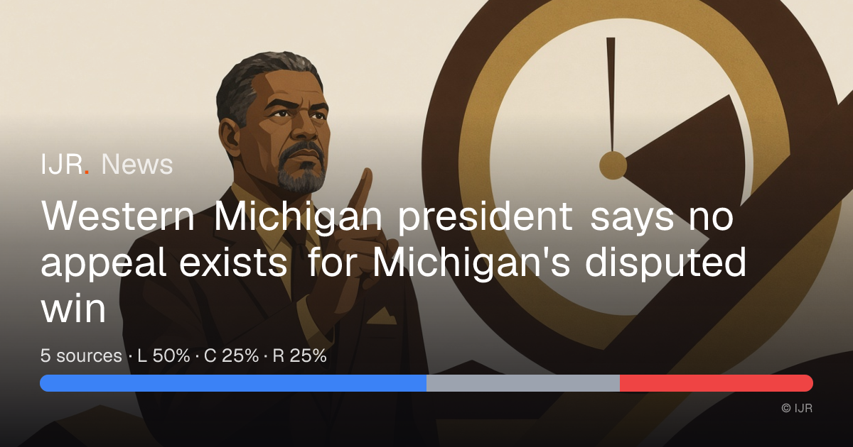 IJR News story with source-bias breakdown