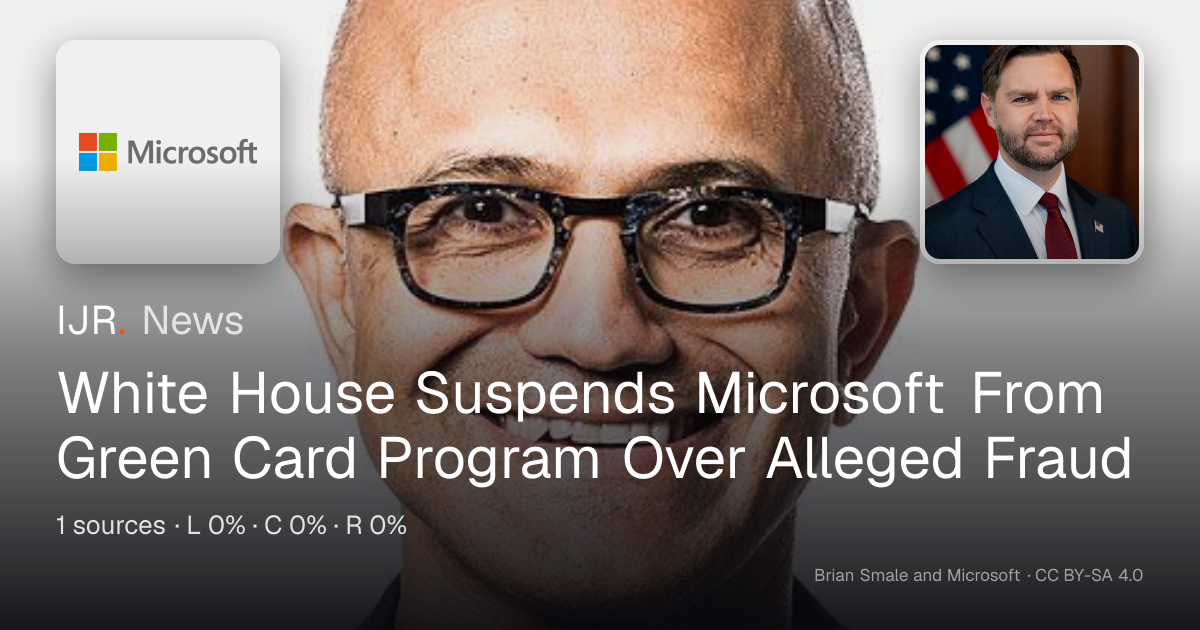White House Suspends Microsoft From Green Card Program Over H-1B Fraud ...