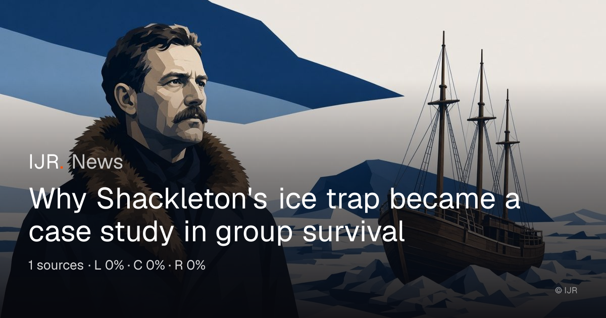 Why Shackleton's ice trap became a case study in group survival — IJR News