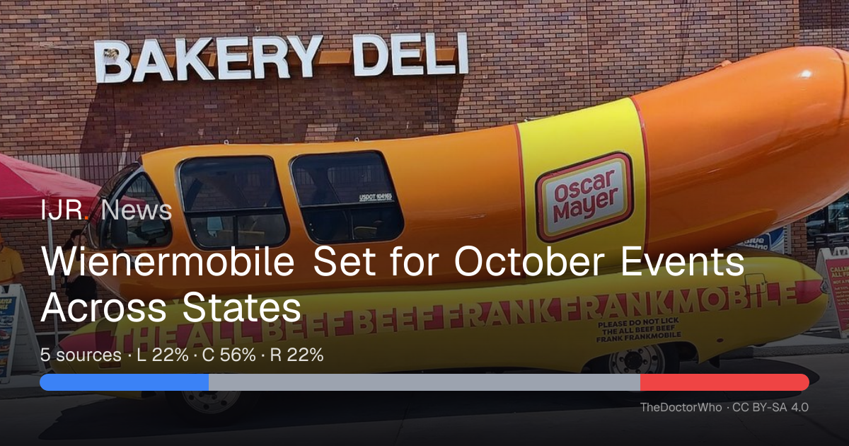 Wienermobile Set for October Events Across States — IJR News