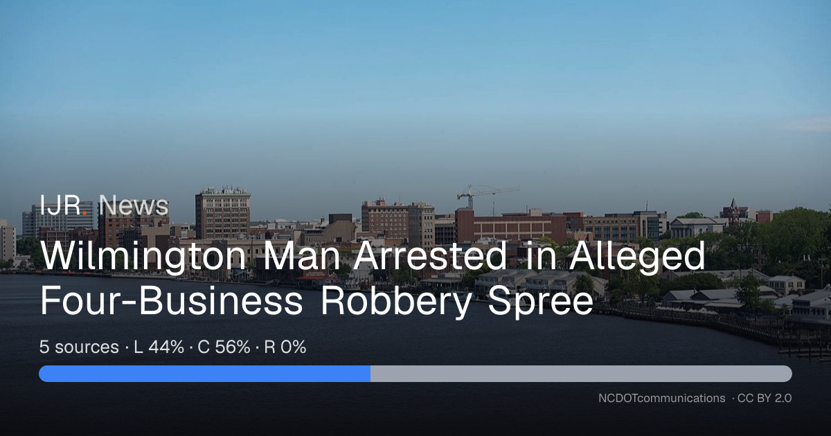 Wilmington Man Arrested in Alleged Four-Business Robbery Spree — IJR News