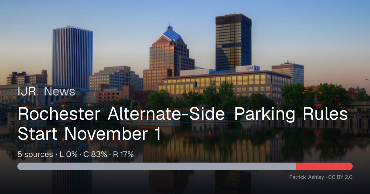 Rochester Alternate-Side Parking Rules Start November 1 — IJR News