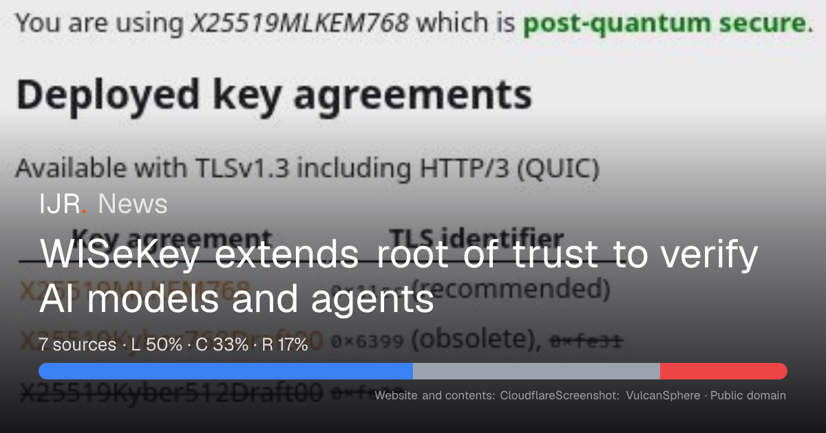 WISeKey extends root of trust to verify AI models and agents — IJR News