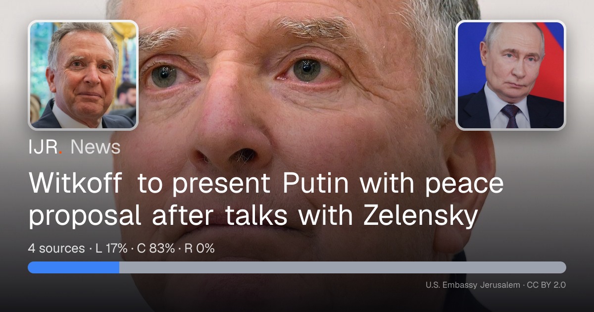 Witkoff to present Putin with peace proposal after talks with Zelensky ...