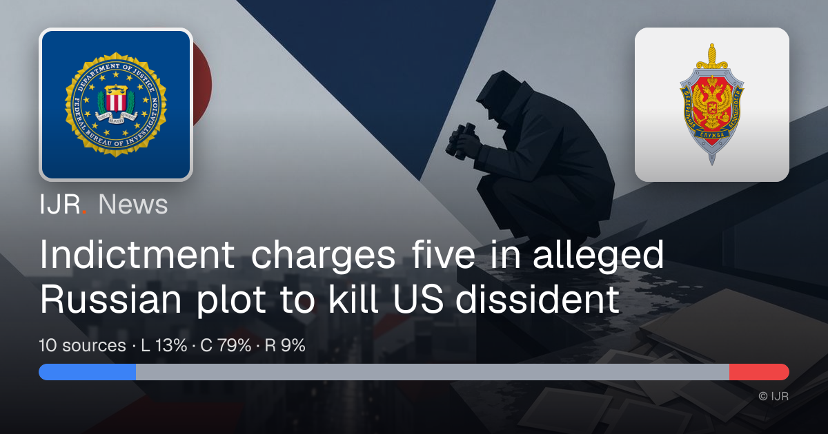 Indictment charges five in alleged Russian plot to kill US dissident ...