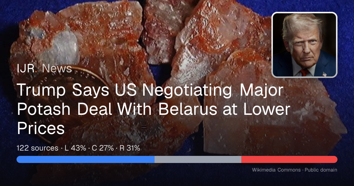Trump Plans Major Belarus Potash Deal Amid Canada Trade Dispute — IJR News