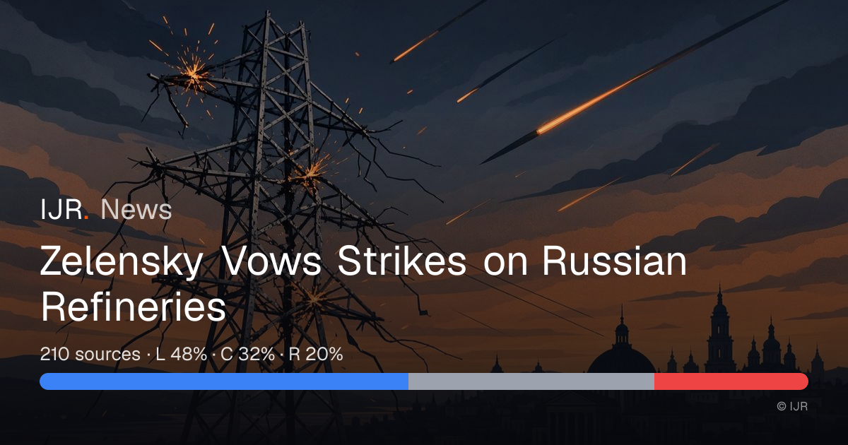 Zelensky Vows Strikes on Russian Refineries — IJR News