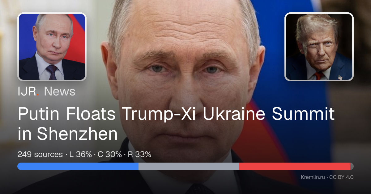 Putin Floats Trump-Xi Ukraine Summit in Shenzhen — IJR News