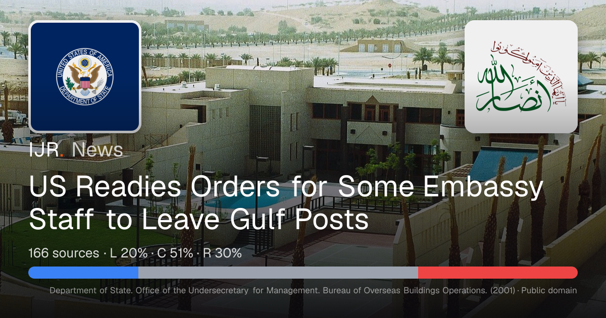 US Readies Orders for Some Embassy Staff to Leave Gulf Posts — IJR News