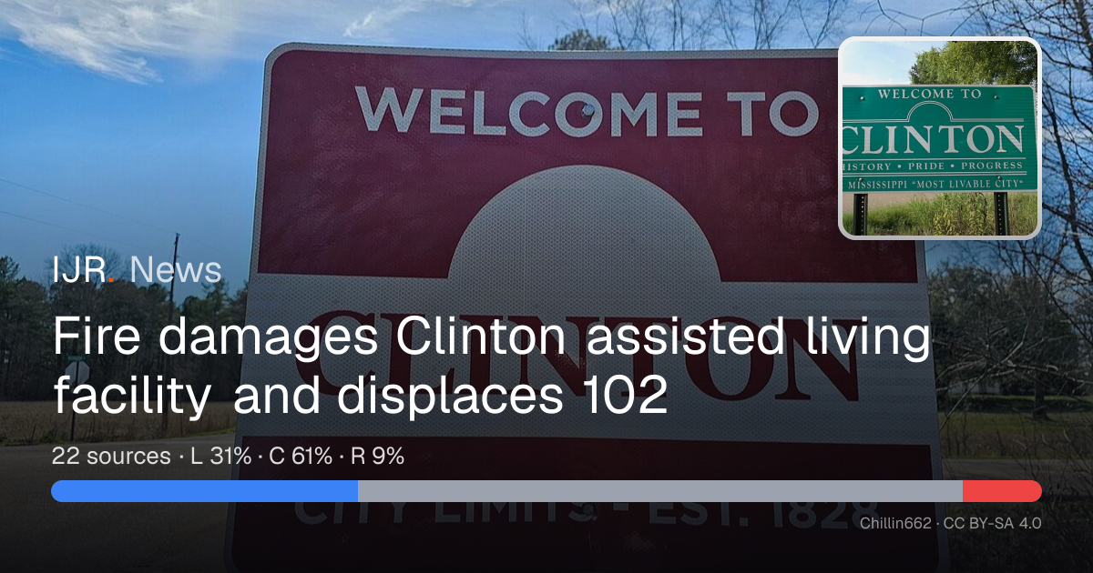 Fire damages Clinton assisted living facility and displaces 102 — IJR News