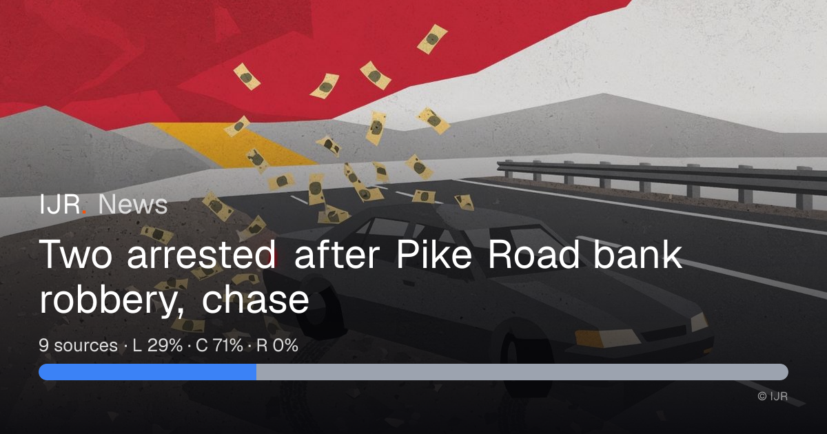 Two arrested after Pike Road bank robbery, chase — IJR News