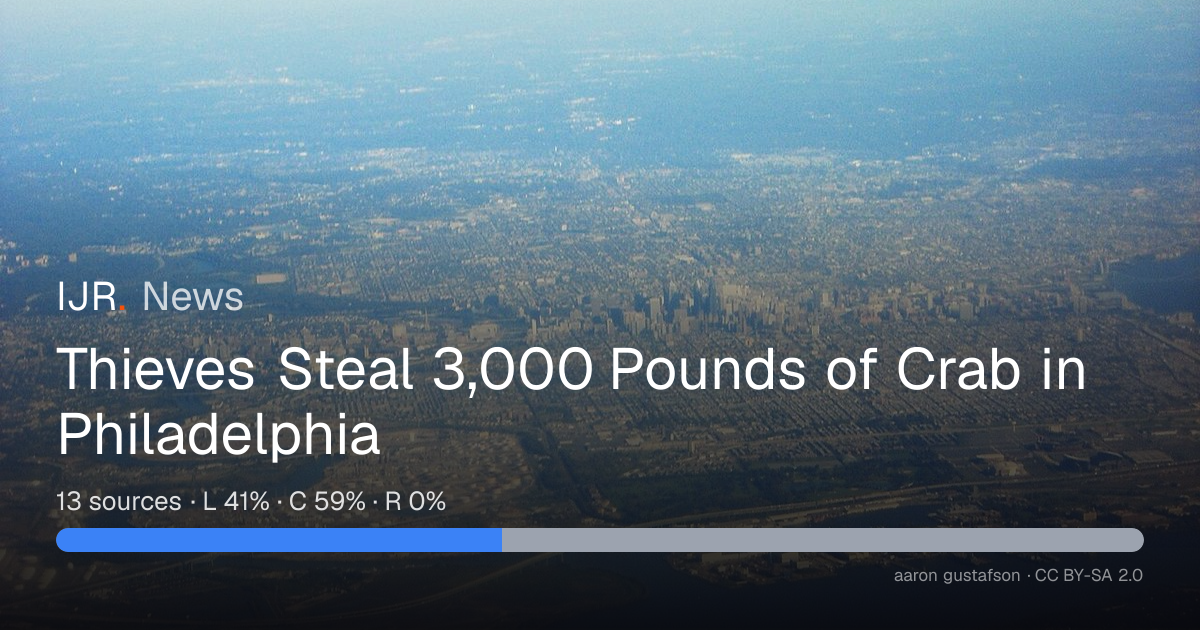 Thieves Steal 3,000 Pounds of Crab in Philadelphia — IJR News