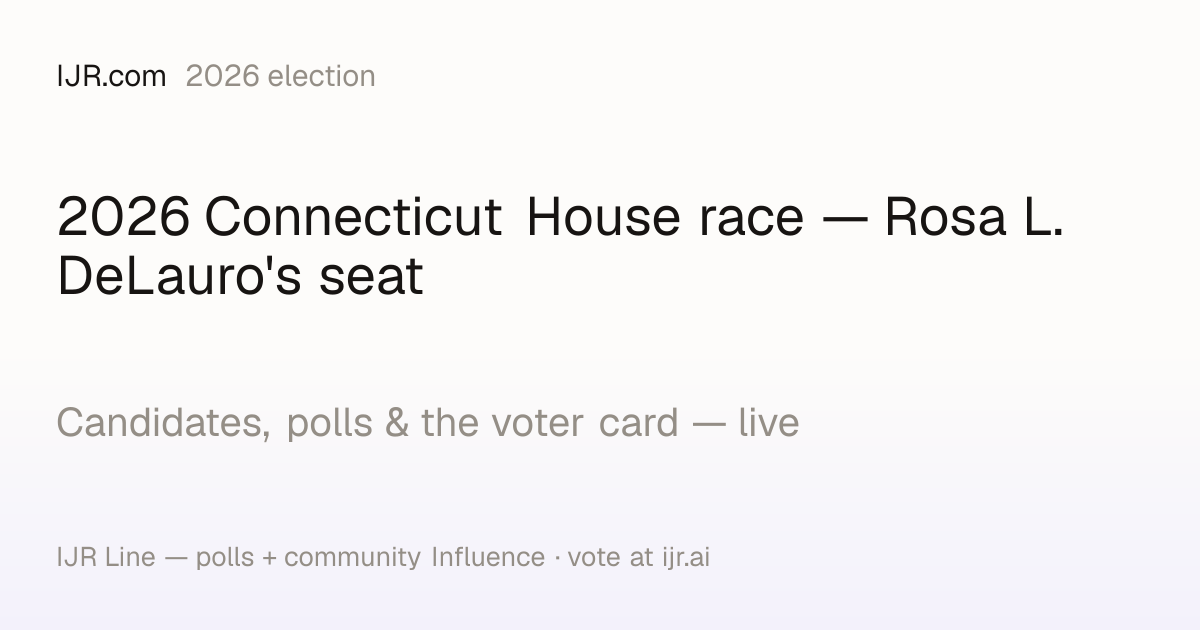 2026 Connecticut House race — Rosa L. DeLauro's seat — polls ...
