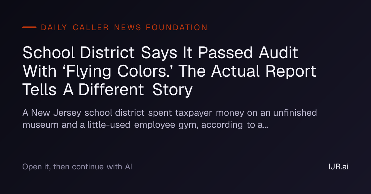 School District Says It Passed Audit With ‘Flying Colors.’ The Actual ...