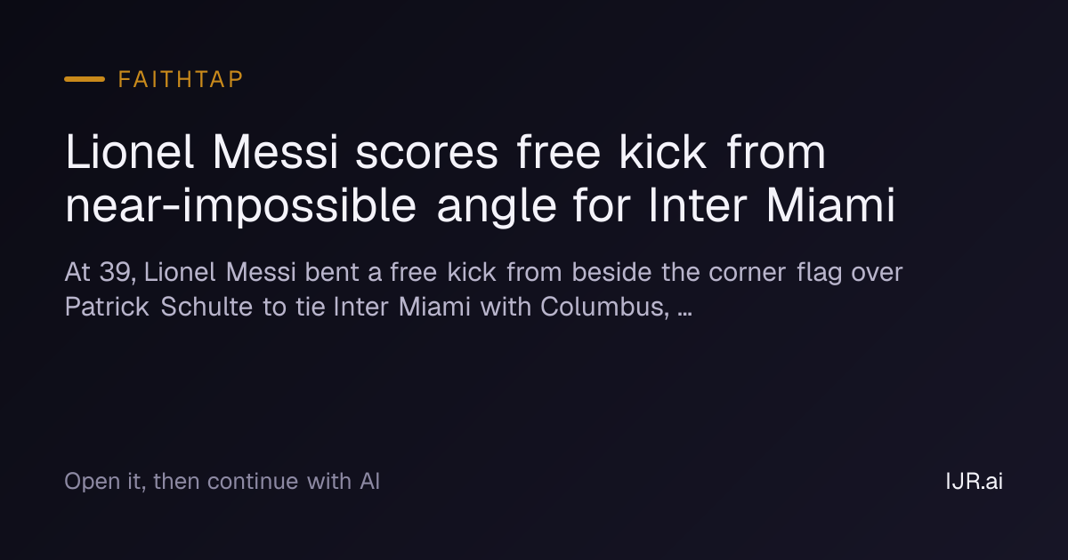 Lionel Messi scores free kick from near-impossible angle for Inter Miami
