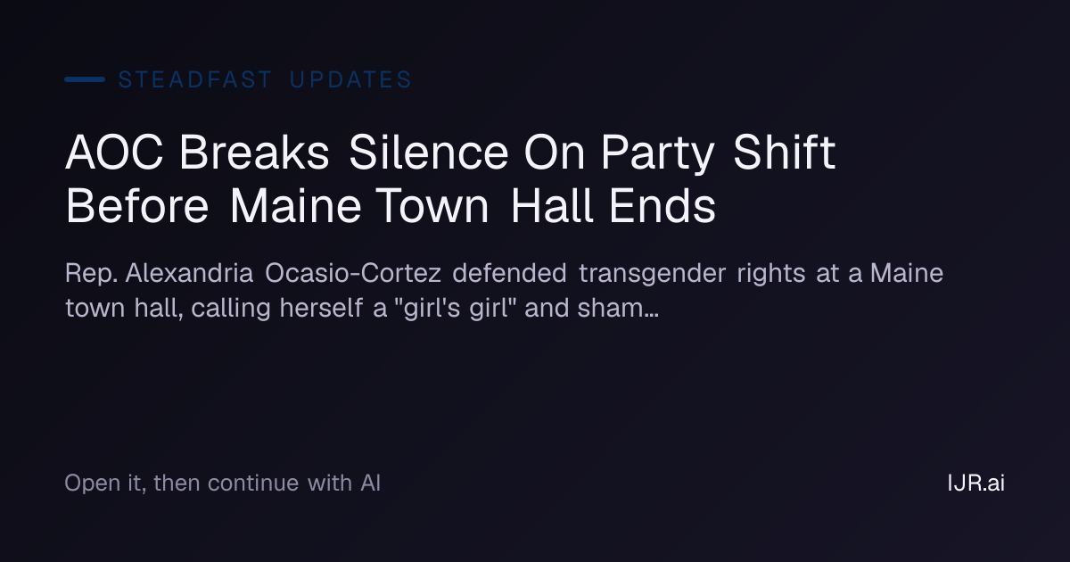AOC Breaks Silence On Party Shift Before Maine Town Hall Ends