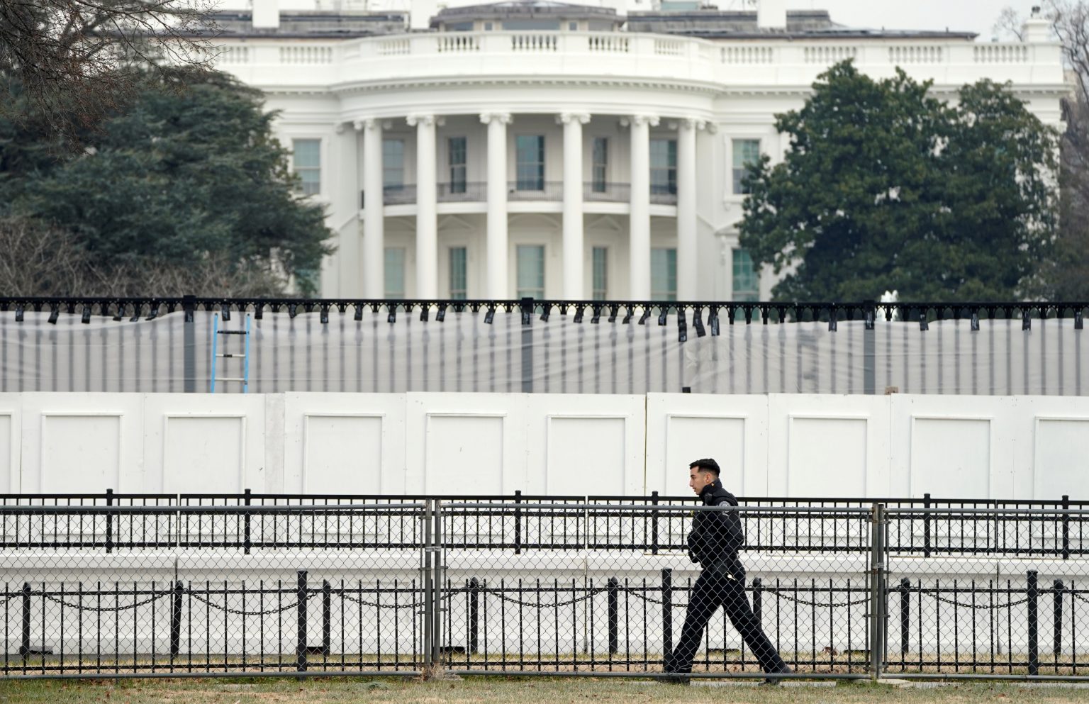 Temporary White House Fence Erected After Capitol Attack Starts To Come