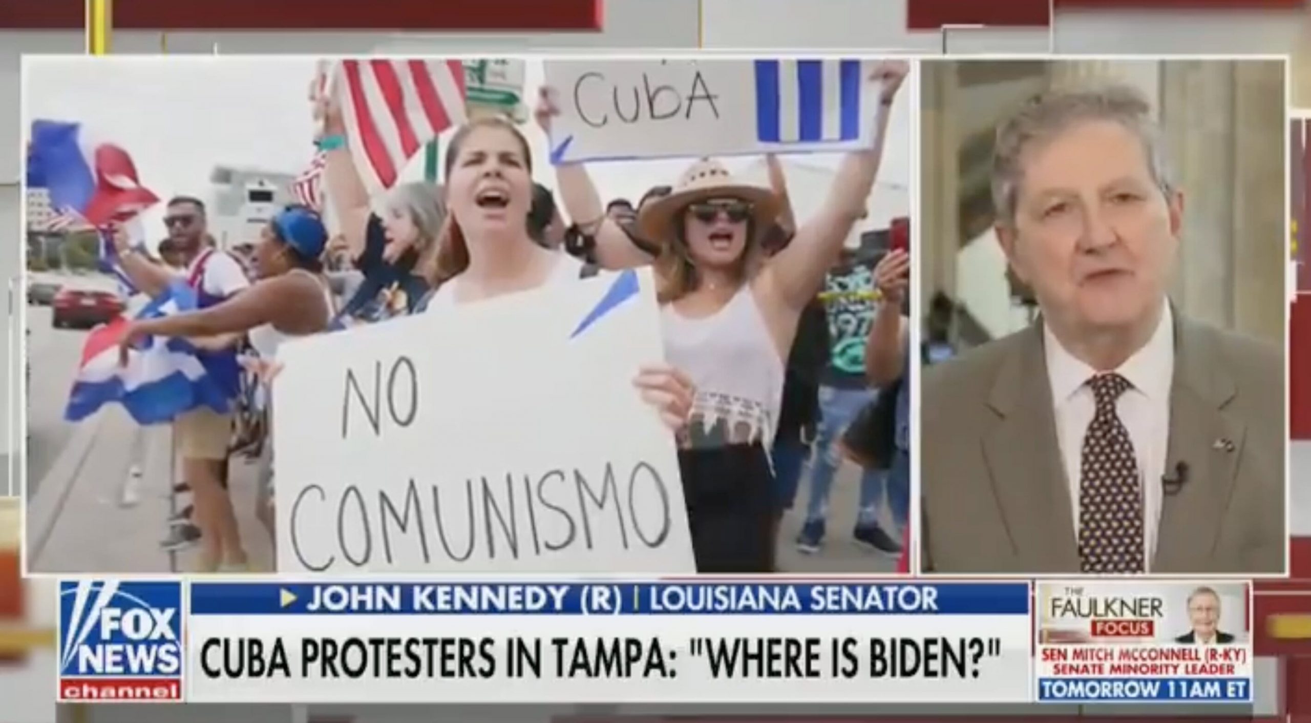 Kennedy Finds Biden's Response To Unrest in Cuba 'Disgusting'