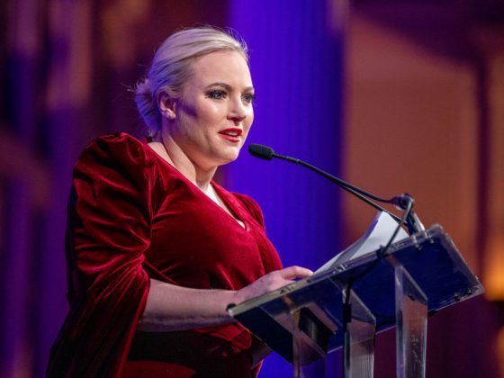 NEW YORK, NEW YORK - NOVEMBER 20: Host Meghan McCain on stage during the 29th Annual Achilles Gala Honoring president and CEO of Cinga David Cordani with "Volunteer of the Year Award" at Cipriani South Street on November 20, 2019 in New York City. (Photo by Roy Rochlin/Getty Images)