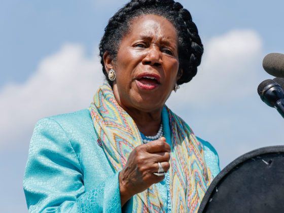 WASHINGTON, DC - JULY 18: Rep. Sheila Jackson Lee (D-TX) speaks at a press conference calling for the expansion of the Supreme Court on July 18, 2022 in Washington, DC. (Jemal Countess/Getty Images for Take Back the Court Action Fund)