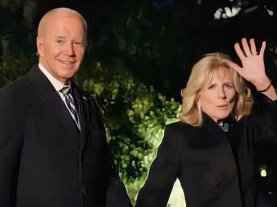 Democratic strategist Chris D. Jackson shared this heavily edited version of a photo of President Joe Biden and first lady Jill Biden.