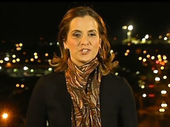 Australian new anchor Eleni Roussos presenting during a special program
