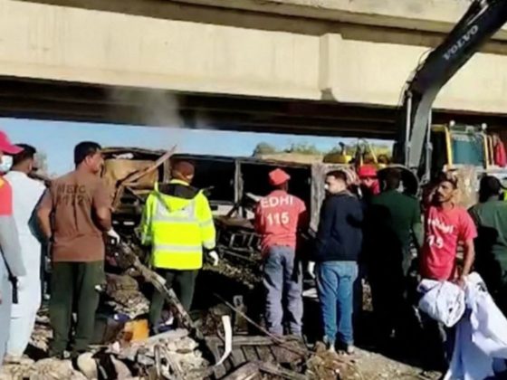 On Sunday, a bus crashed in southern Pakistan then caught fire, killing at least 40 people.
