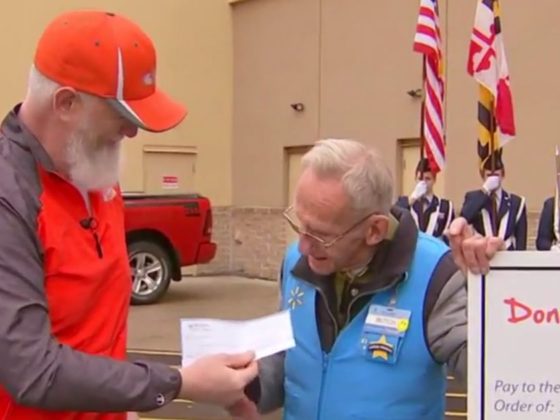 It took only days for generous donors to pitch in over $100,000 to a fundraiser created by Rory McCarty, left, so 82-year-old Butch Marion could quit his job at Walmart.