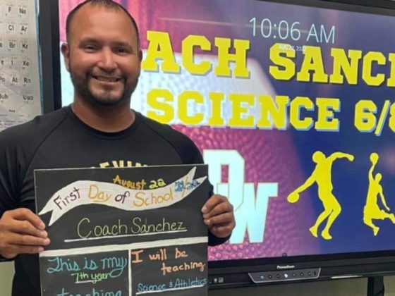 Jacob Sanchez, a middle school science teacher and coach, collapsed and died suddenly in front of his students at Devine Middle School in San Antonio, Texas, earlier this month.