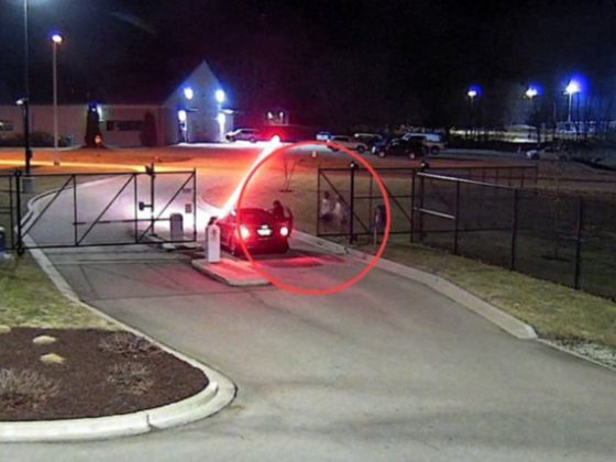 Five prisoners in Missouri were shown on video getting into a stolen vehicle shortly after breaking out of a county jail on Tuesday night. One of the inmates since has been captured.