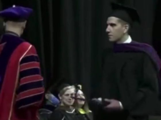 Bryan Kohberger, right, is seen at his college graduation.