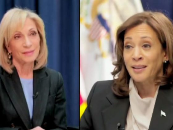 Vice President Kamala Harris is interviewed by NBC News' Andrea Mitchell on Friday.