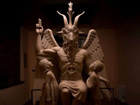 This image was posted on the Satanic Temple's Facebook page in 2014.