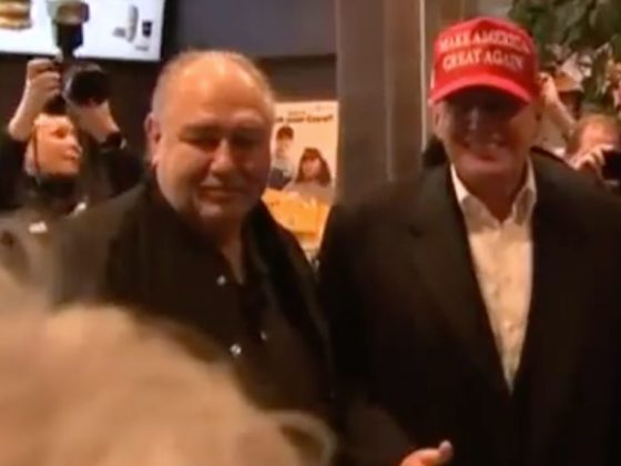 Former President Donald Trump made a stop at a McDonald's in East Palestine, Ohio, before boarding his plane.