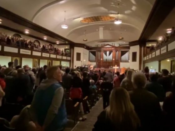 A student chapel service at Asbury University in Wilmore, Kentucky, has been going nonstop since the morning of Feb. 8.
