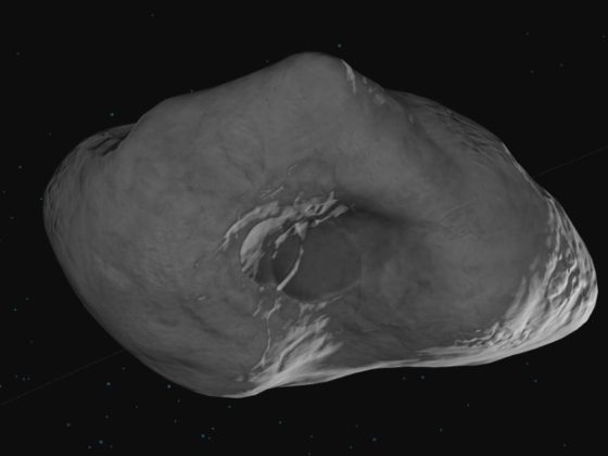 Asteroid DW 2023, whose average estimated diameter is about 50 meters (160 feet), is depicted on NASA's Eyes on Asteroids website.