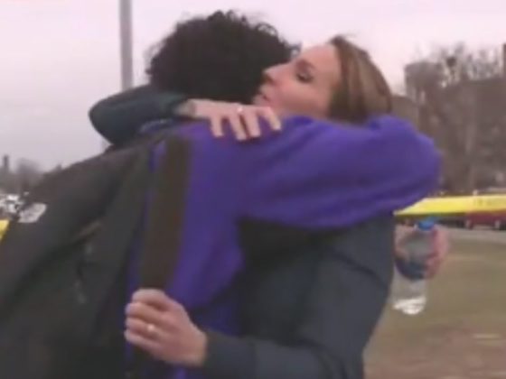 On Wednesday, Fox correspondent Alicia Acuna was reporting on a school shooting at a Denver high school when her son, who she had not seen since the incident walked by. Acuna stopped her reporting to embrace him.