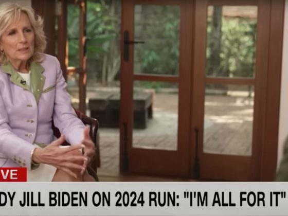 Jill Biden speaks during an interview