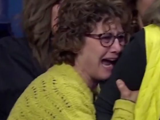 The mother of Iowa wrestler Spencer Lee was visibly distraught after Lee lost on Friday, but her tears quickly turned to frustration.