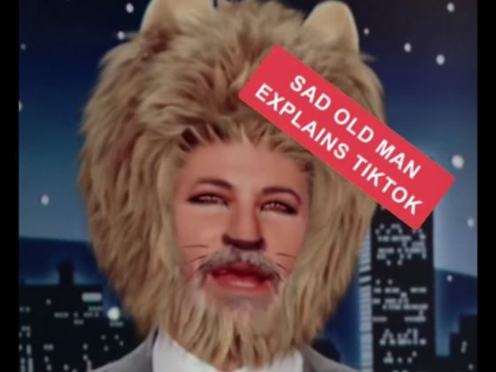 This YouTube screen shot shows Jimmy Kimmel mocking critics of TikTok.